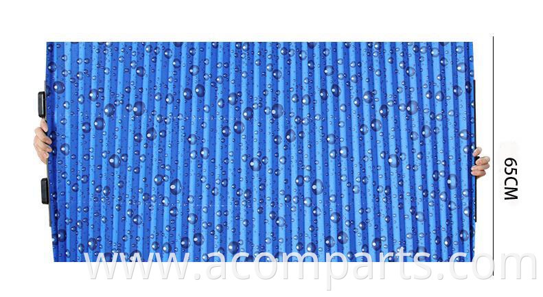 Polyester aluminum coated raindrop blue printed anti uv cheap customized auto car sunshade